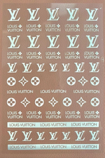 LV WHITE STICKERS LARGE