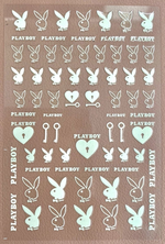 White Glow In The Dark Playboy Sticker Sheet