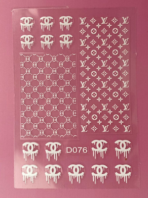 CC GG LV LOGO MIX STICKER SHEET