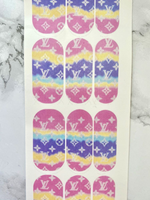 Tye Dye LV Nail Water Decal Sheet