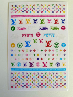 LV, sheet stickers monogrammes