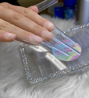 'BADDIE' Clear Nail Tips (C-Curve) - XXL LENGTH!