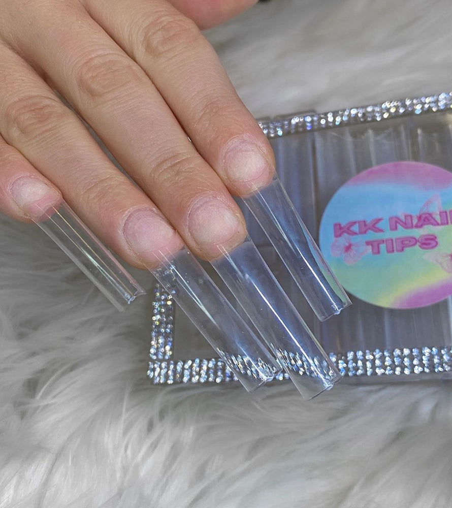 'BADDIE' Clear Nail Tips (C-Curve) - XXL LENGTH!