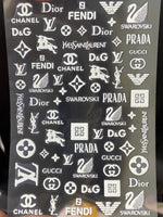 WHITE DESIGNER MIX STICKER SHEET