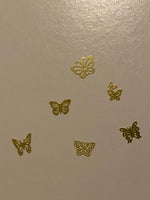 Metal Butterfly Decal Wheel - Gold - 240 pieces