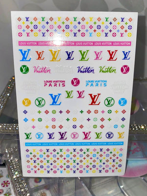 nail lv stickers